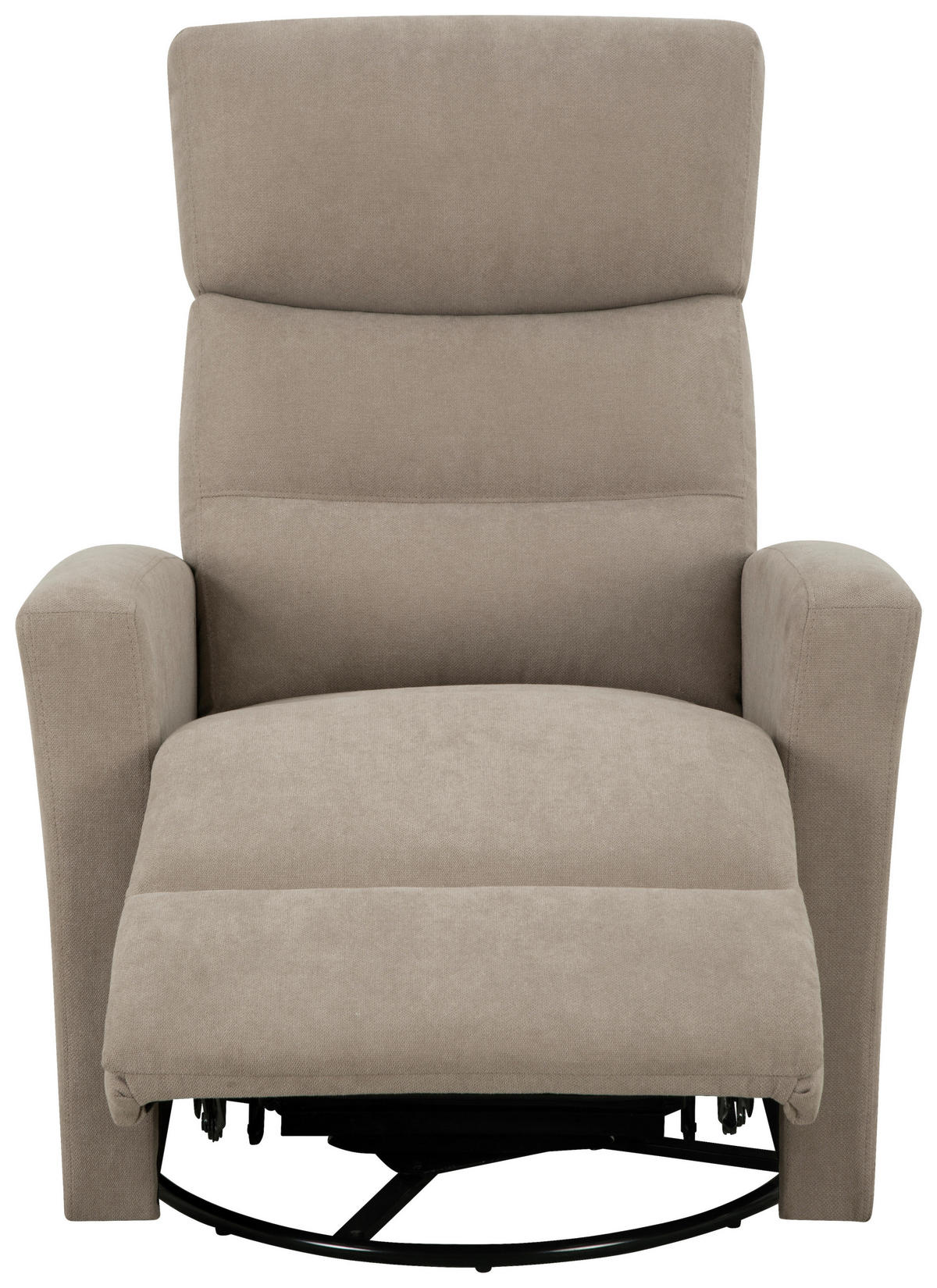 SITZGARNITUR Leinenoptik Taupe  - Taupe/Schwarz, KONVENTIONELL, Textil/Metall - P & B