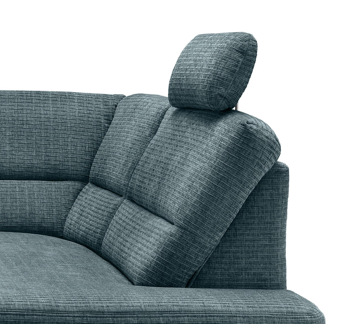 ECKSOFA in Mikrofaser Blau  - Blau/Schwarz, Modern, Holz/Textil (266/190cm) - Livetastic