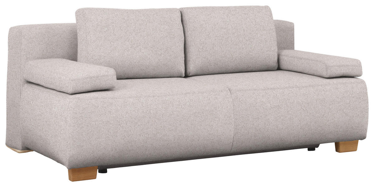 BOXSPRINGSOFA in Webstoff Naturfarben  - Naturfarben, Modern, Holz/Textil (205/93/108cm) - Venda
