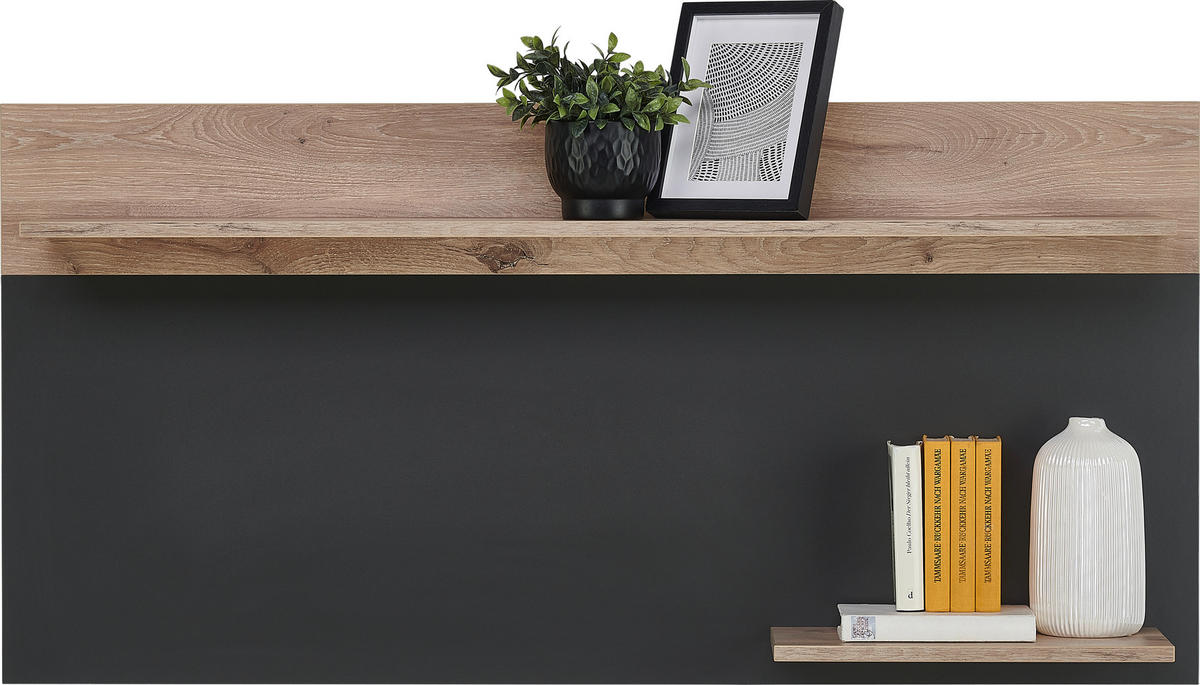 WANDBOARD  140/68/22 cm  - Eichefarben/Grau, Modern, Holzwerkstoff (140/68/22cm) - Hom`in