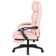 CHEFSESSEL Teddystoff Pink  - Pink/Schwarz, Design, Kunststoff/Textil (64,5/112/120/65cm) - Carryhome