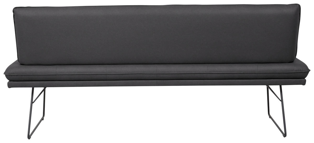 SITZBANK in Metall, Textil Schwarz  - Schwarz, Design, Textil/Metall (195/87/65cm) - Dieter Knoll