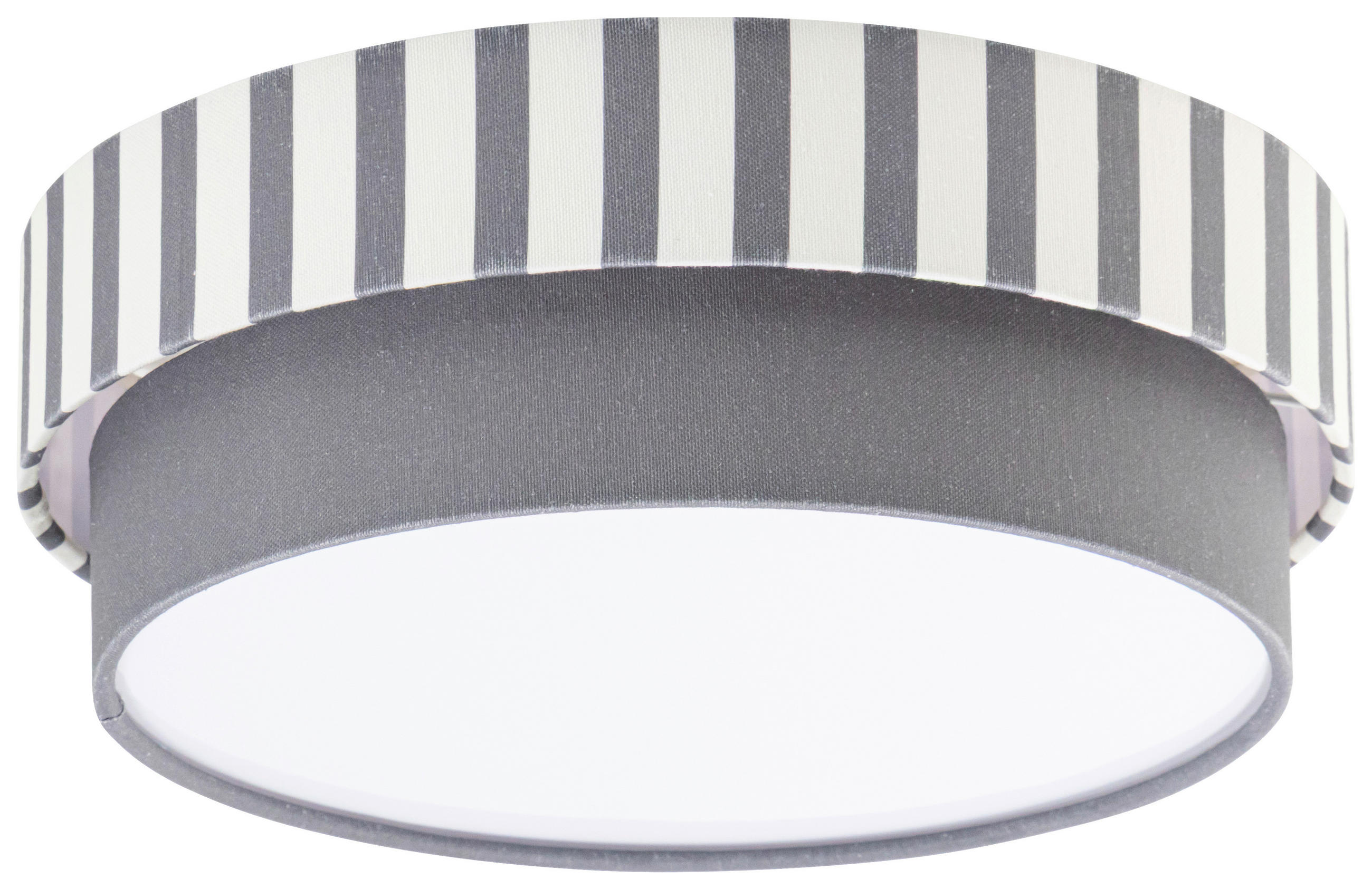 DECKENLEUCHTE  37/13 cm    - Naturfarben/Grau, MODERN, Kunststoff/Textil (37/13cm) - Novel