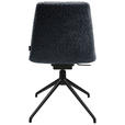 STUHL  in Aluminium Bouclé Metall, Textil  - Dunkelgrau/Alufarben, Design, Textil/Metall (46/81,5-84,5/55cm) - Johann Jakob