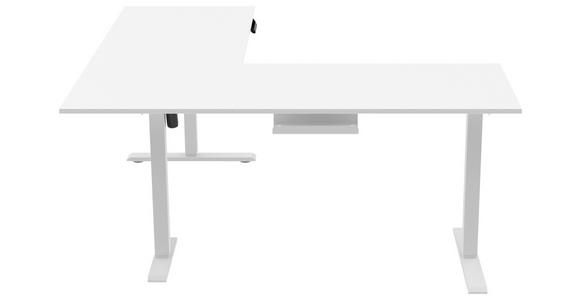 ECKSCHREIBTISCH höhenverstellbar  - Weiß, KONVENTIONELL, Holzwerkstoff/Kunststoff (160/160/72-117cm) - Carryhome
