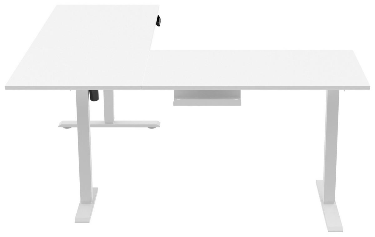ECKSCHREIBTISCH höhenverstellbar  - Weiss, Konventionell, Holzwerkstoff/Kunststoff (160/160/72-117cm) - Carryhome