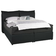 POSTEL BOXSPRING, 180 cm x 200 cm, textil, antracitová - černá/antracitová, Konvenční, textil/umělá hmota (180/200cm) - Esposa