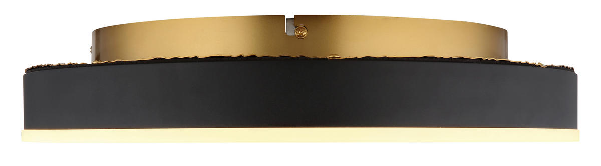 LED-DECKENLEUCHTE HEDI 40/8 cm   - Goldfarben/Schwarz, Design, Kunststoff/Metall (40/8cm) - Globo