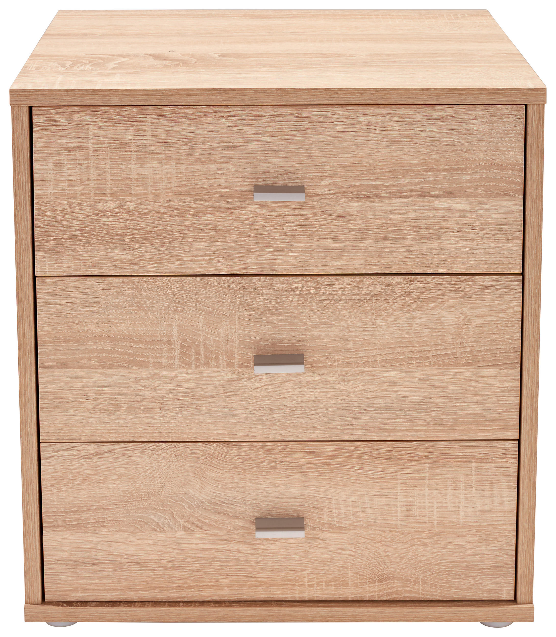 NACHTSCHRANK 50/54,8/34,6 cm  - Chromfarben/Eichefarben, KONVENTIONELL, Holzwerkstoff/Kunststoff (50/54,8/34,6cm)