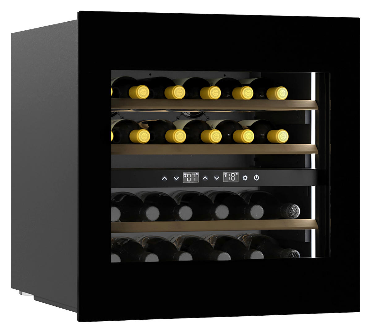 WEINKÜHLSCHRANK WineExcellence WE 24  - Schwarz, Basics, Glas (59,5/59,5/57,5cm) - CASO Design