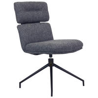 STUHL - Dunkelgrau/Schwarz, Design, Textil/Metall (50/92/64,5cm) - Dieter Knoll