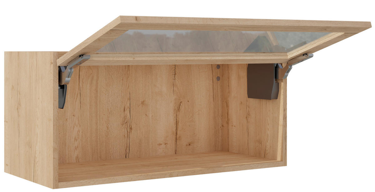 HÄNGESCHRANK 80/36/35 cm  - Eichefarben, MODERN, Glas/Holzwerkstoff (80/36/35cm) - Celina Home