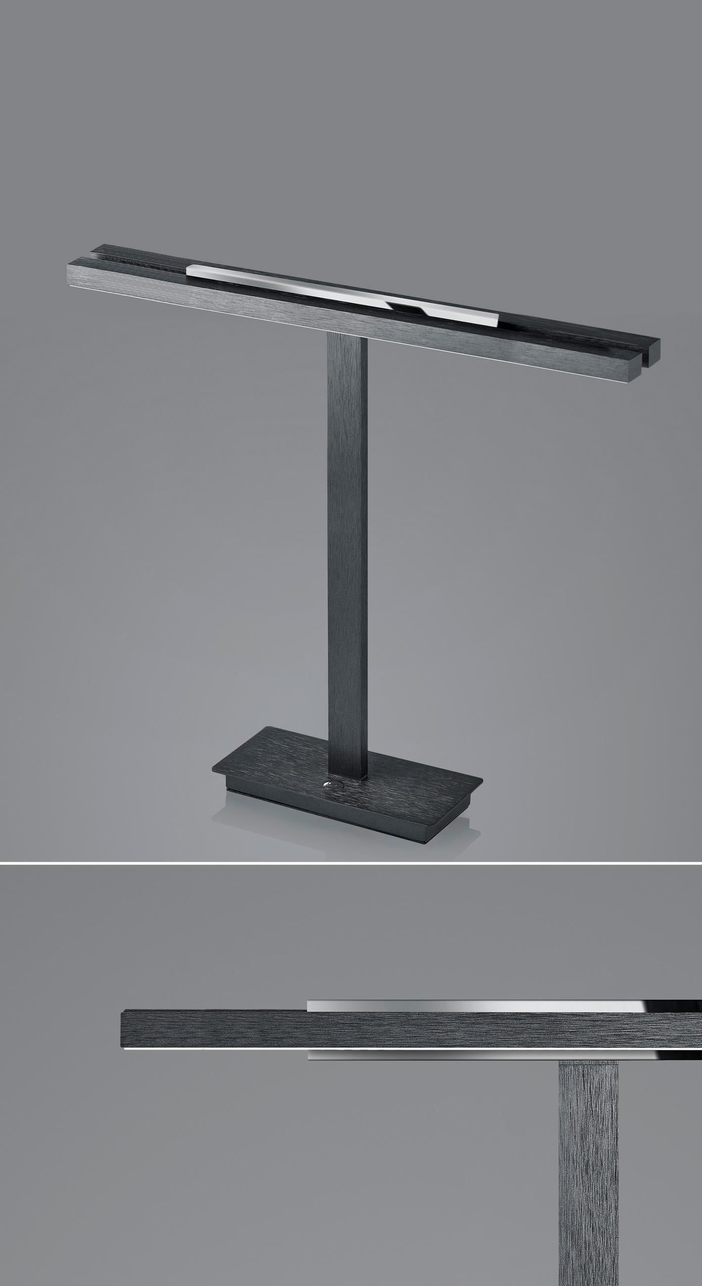 LED-TISCHLEUCHTE - Anthrazit, Design, Metall (40.5/17.5/40cm) - Hell