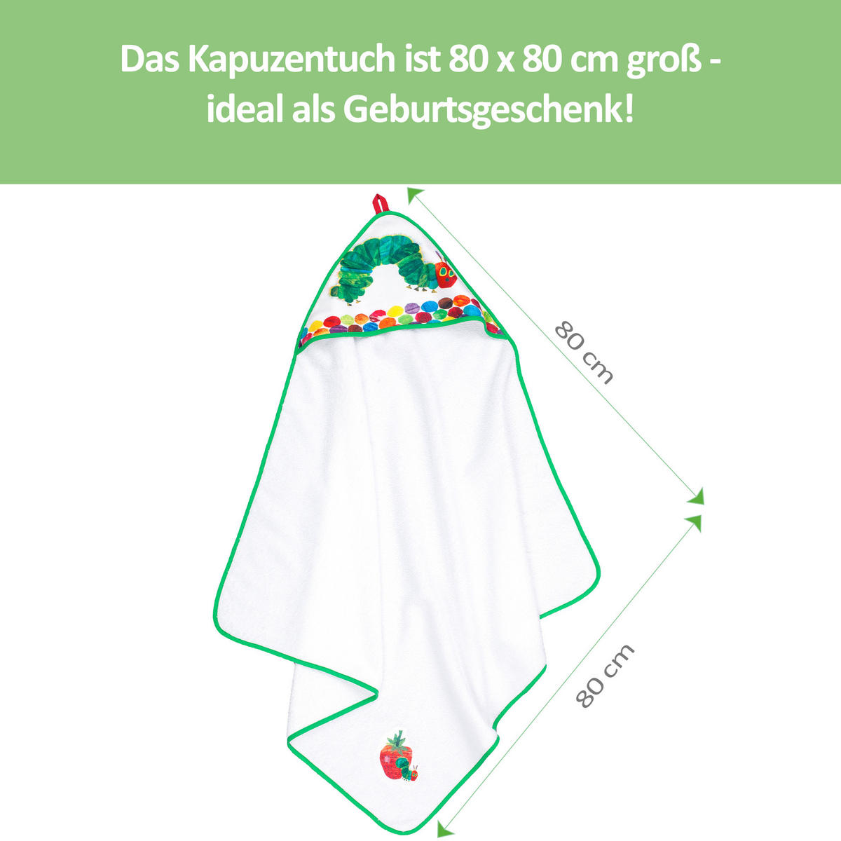 KAPUZENBADETUCH 80/80 cm    - Multicolor/Weiß, Basics, Textil (80/80cm)