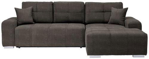 KUTNA GARNITURA tekstil  smeđa   - srebrne boje/smeđa, Design, tekstil/plastika (280/194cm) - Carryhome