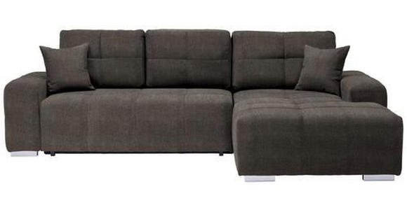 ECKSOFA in Webstoff Braun  - Silberfarben/Braun, Design, Kunststoff/Textil (280/194cm) - Carryhome