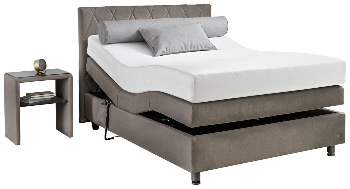 BOXSPRINGBETT 140/200 cm  in Braun  - Schwarz/Braun, Konventionell, Kunststoff/Textil (140/200cm) - RUF Betten