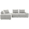ECKSOFA in Velours Hellgrau  236/326 cm  - Hellgrau/Schwarz, Design, Kunststoff/Textil (236/326cm) - Xora