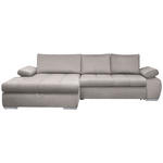 ECKSOFA in Flachgewebe Hellgrau  173/294 cm  - Chromfarben/Hellgrau, Design, Kunststoff/Textil (173/294cm) - Carryhome