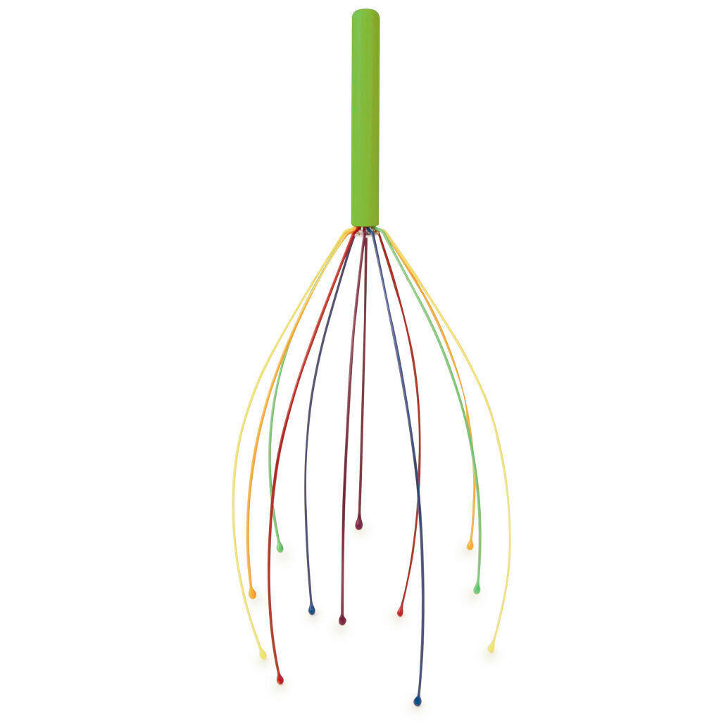 POMŮCKA NA MASÁŽ HLAVY  - vícebarevná, Basics, kov (7/7/25cm) - Kikkerland