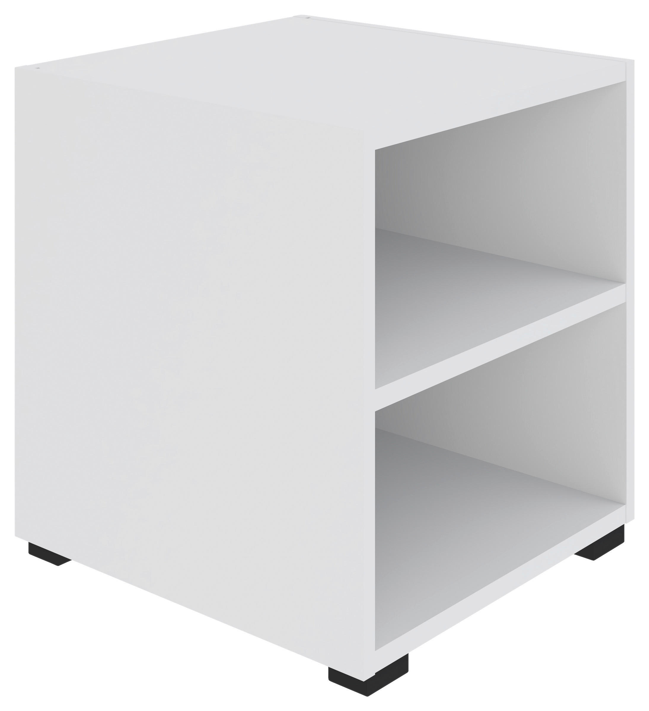 REGÁL, biela, 46/45/40 cm - čierna/biela, Konventionell, kompozitné drevo/plast (46/45/40cm) - Hom`in