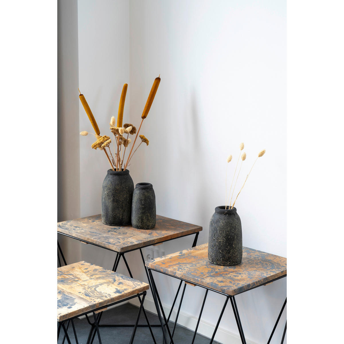 VASE  - Grau, Design, Keramik