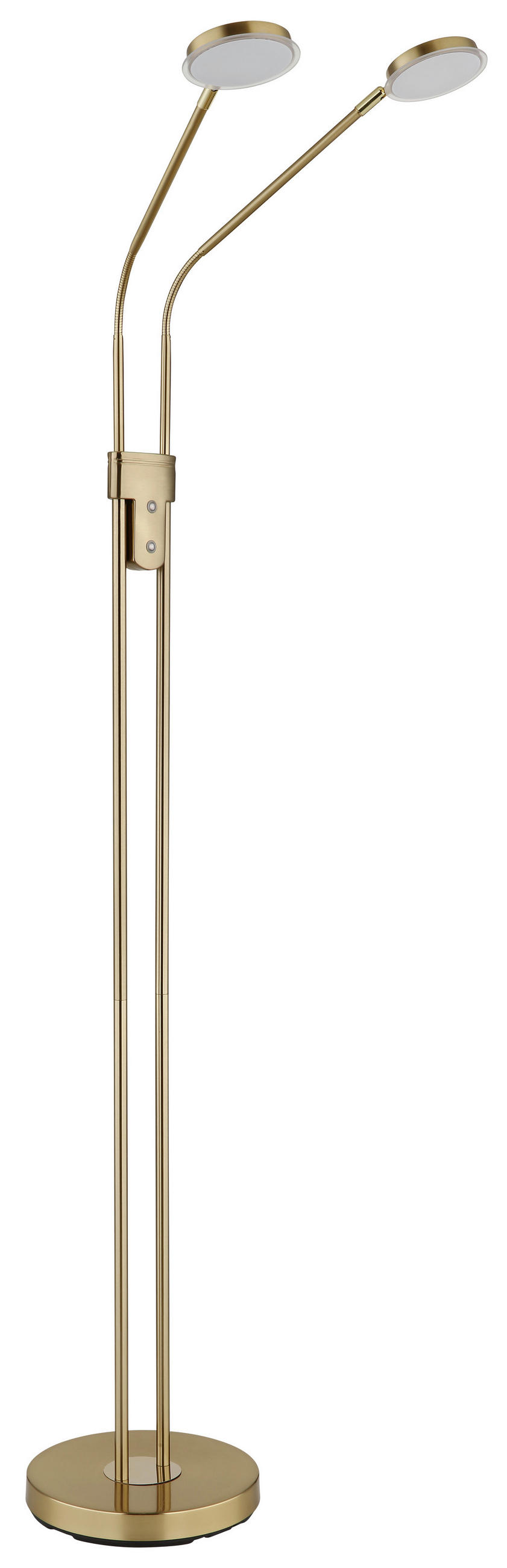 LED-STEHLEUCHTE Silvio 93/25 cm  - Messingfarben/Schwarz, Design, Kunststoff/Metall (93/25cm) - Globo