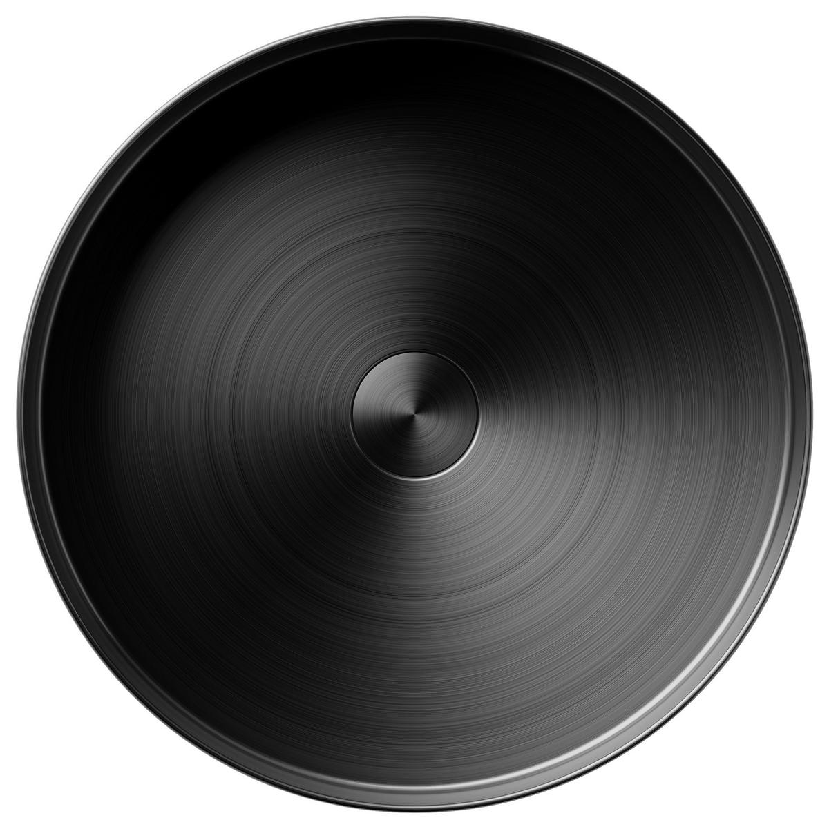 WASCHBECKEN 40/11/40 cm  - Schwarzchrom, MODERN, Metall (40/11/40cm)