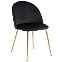 STOLIČKA, 49,5/80,5/54 cm - čierna/zlatá, Konventionell, kov/textil (49,5/80,5/54cm) - Livetastic