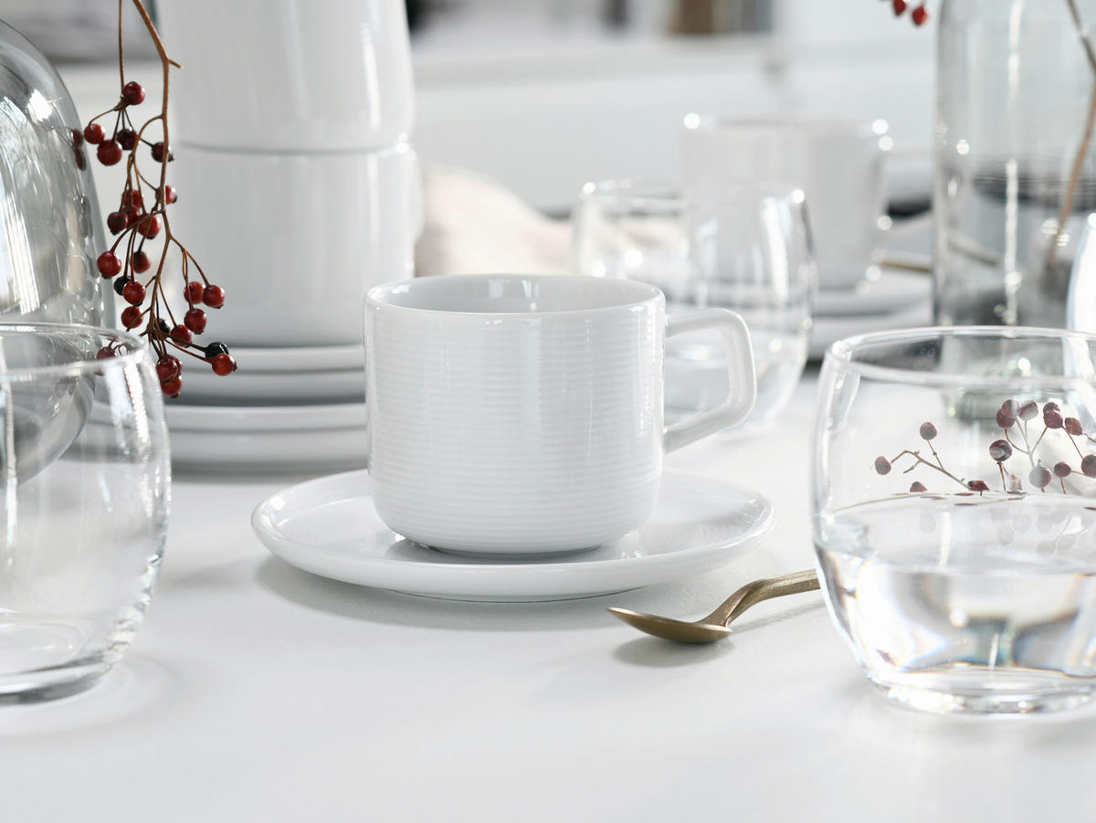 KAFFEESERVICE Weiß Session White 18-teilig  - Weiß, Basics, Keramik - Creatable