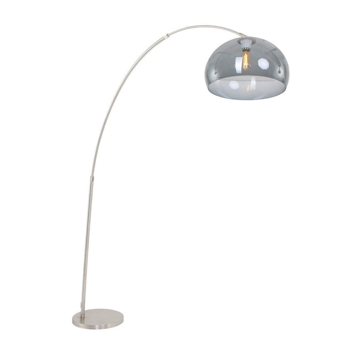 STEHLEUCHTE SPARKLED LIGHT 50/240/230 cm  - Edelstahlfarben/Grau, Trend, Kunststoff/Metall (50/240/230cm)