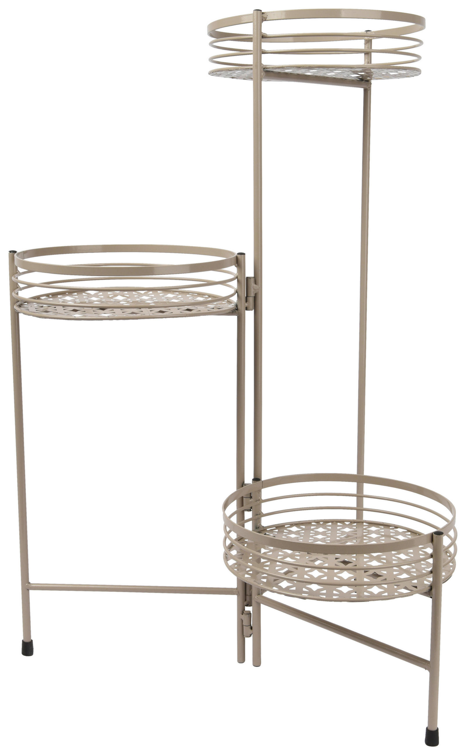 MASĂ PENTRU FLORI in metal  42/60 cm   - bej, Basics, metal (42/60cm) - Ambia Home