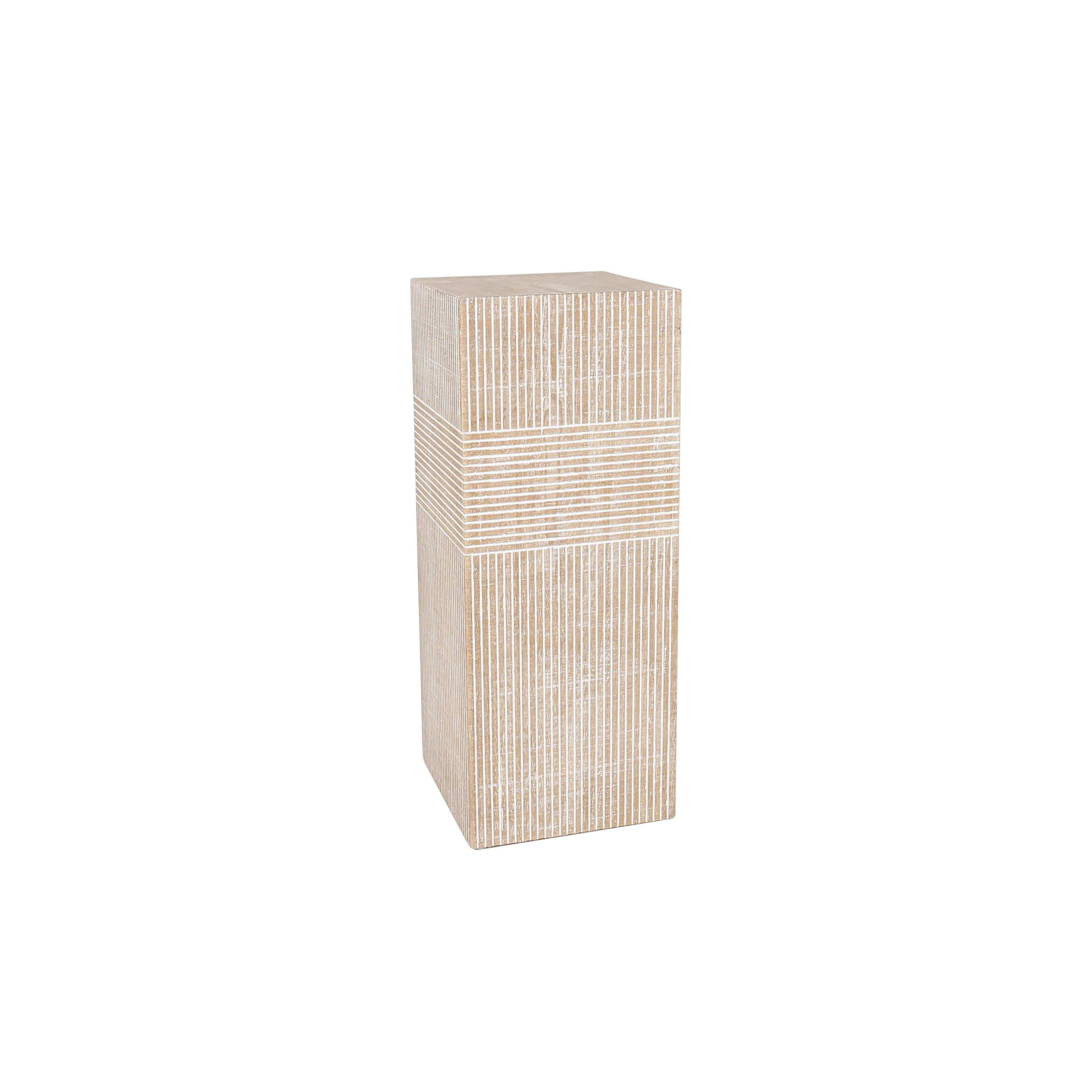 PRÍRUČNÝ STOLÍK, jedľa, prírodná farba, biela - biela/prírodná farba, Basics, drevo/kompozitné drevo (28/70/28cm) - Ambia Home