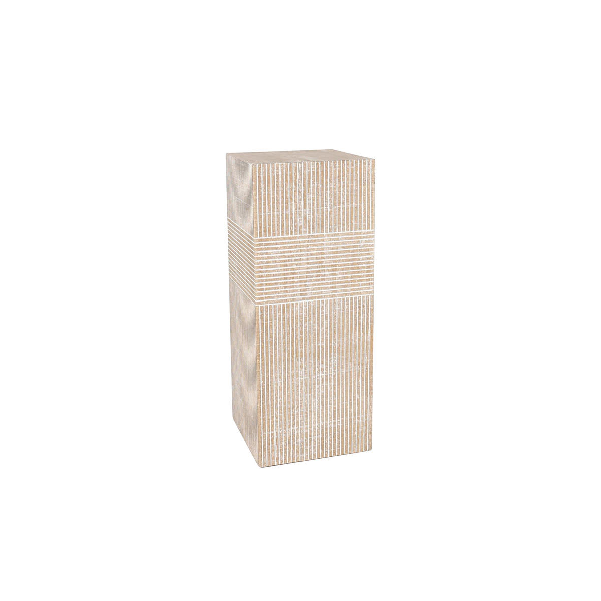 MASĂ AUXILIARĂ in lemn, material pe bază de lemn  - alb/culoare natur, Basics, lemn/material pe bază de lemn (28/70/28cm) - Ambia Home