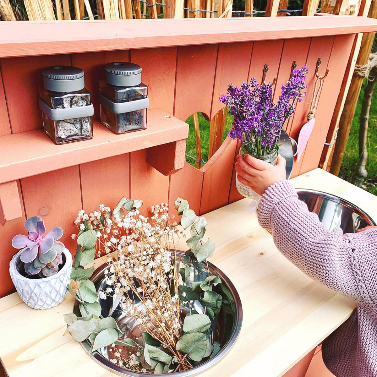 MATSCHKÜCHE Adventurer Heart  - Rosa, Basics, Holz/Metall (80/40/90cm)