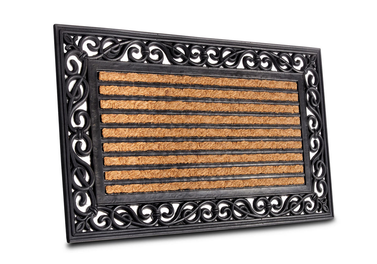 KOKOSMATTE  45/75 cm  Schwarz, Hellbraun  - Hellbraun/Schwarz, Basics, Naturmaterialien/Kunststoff (45/75cm)