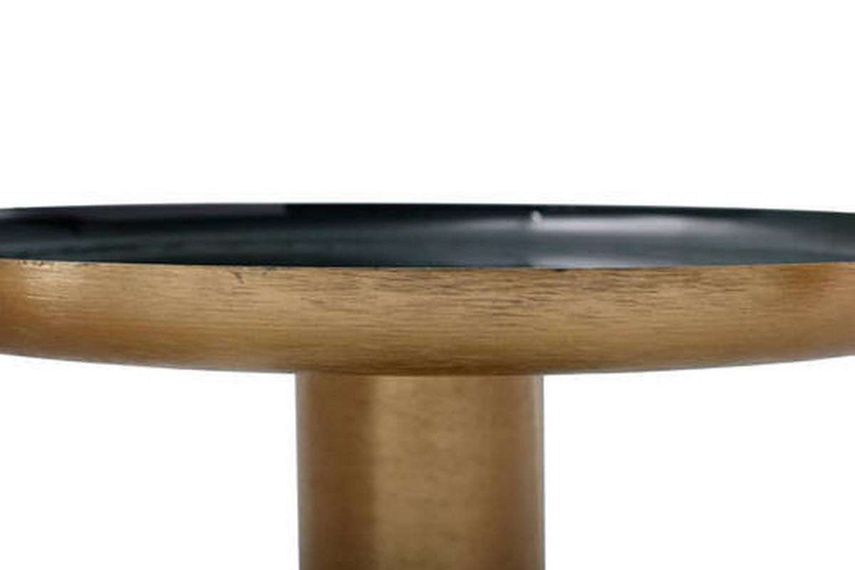 BEISTELLTISCH Goldfarben, Dunkelgrün  - Dunkelgrün/Goldfarben, Basics, Metall (49,5/52/49,5cm) - Kayoom