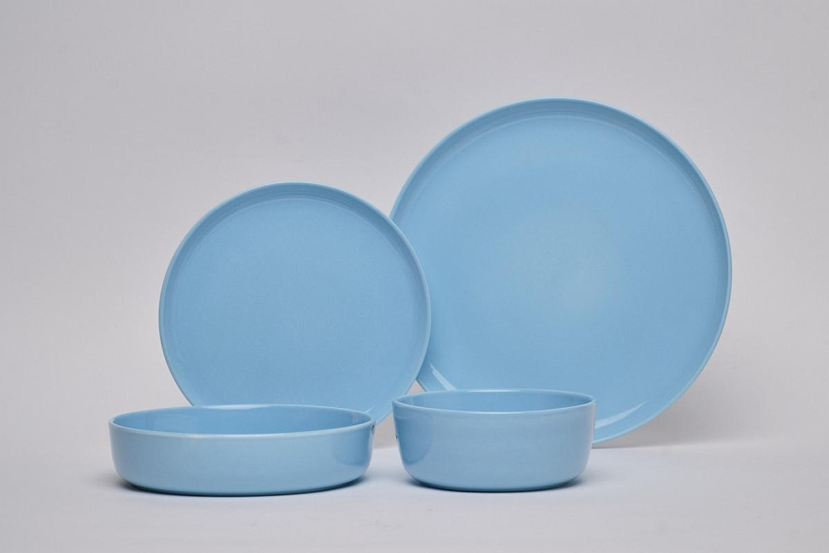 KOMBISERVICE Colori blu 24-teilig  - Blau, Trend, Keramik - Novel