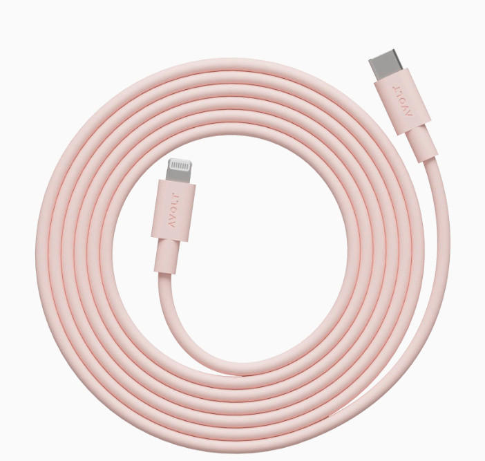 USB-LADEKABEL - Hellrosa, Basics, Kunststoff (200cm) - AVOLT