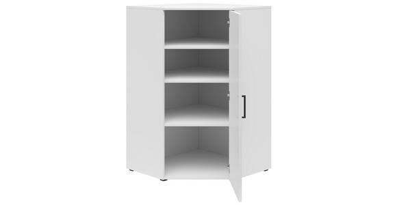 ECKKOMMODE 71,5/115/71,5 cm in Weiß - Anthrazit/Schwarz, MODERN, Holzwerkstoff/Kunststoff (71,5/115/71,5cm) - Carryhome