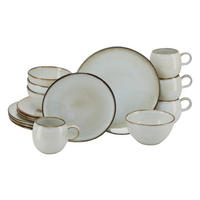 KOMBISERVICE Hellgrau Stone Town Grey 16-teilig 4 Personen  - Hellgrau, Basics, Keramik - Creatable