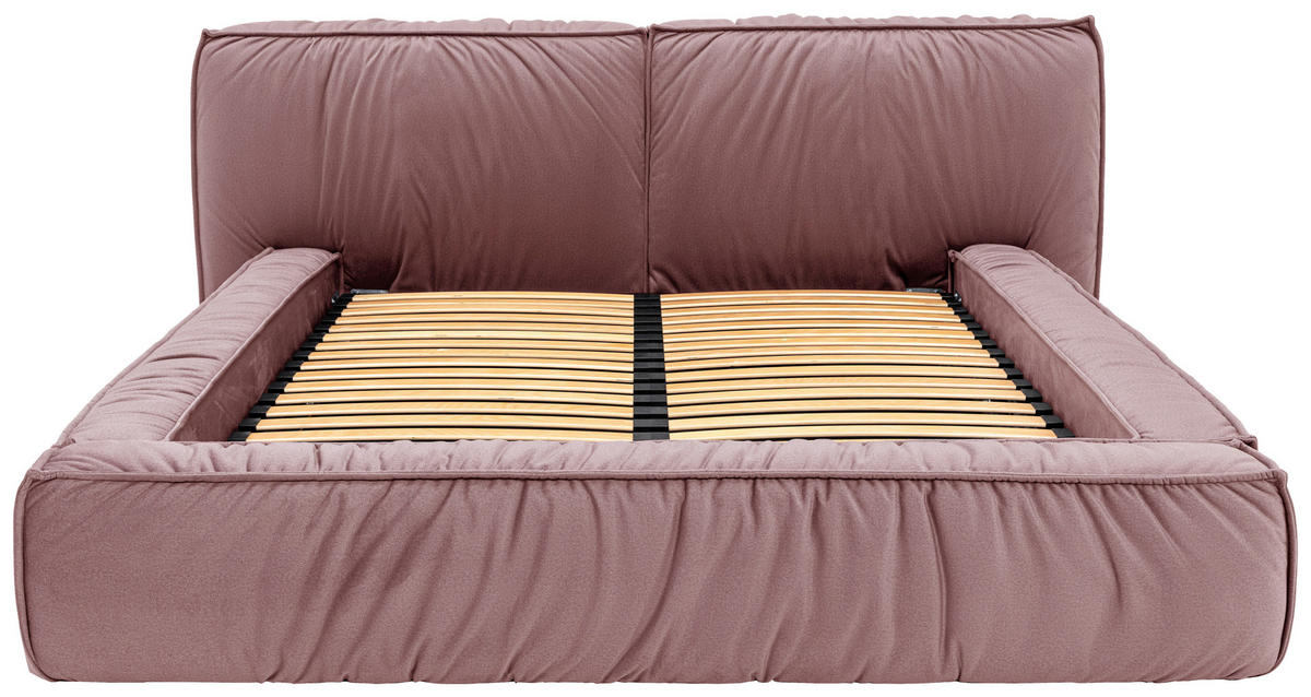 POLSTERBETT Lattenrost, Bettkasten 200/200 cm  in Rosa  - Schwarz/Rosa, Design, Holz/Textil (200/200cm) - Boxxx