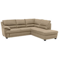 ECKSOFA Sandfarben Chenille Rücken echt  - Sandfarben, Design, Kunststoff/Textil (245/225cm) - Livetastic