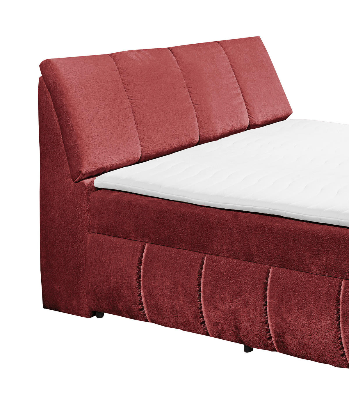 BOXBETT 120/200 cm  in Rot  - Rot/Schwarz, Modern, Holzwerkstoff/Kunststoff (120/200cm) - MID.YOU