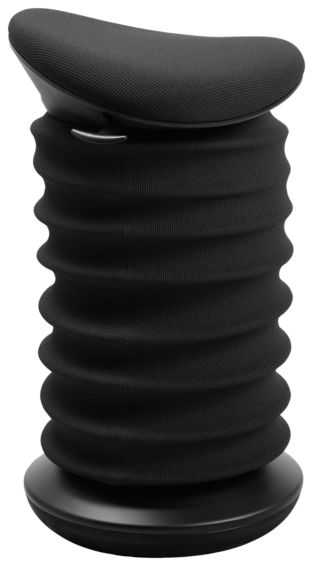 BÜROHOCKER Schwarz  - Schwarz, Design, Kunststoff/Textil (37,5/53-64/36cm) - Topstar