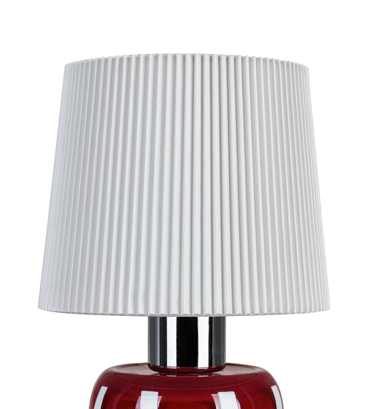 BORDSLAMPA 12/22 cm   - vit/röd, Lifestyle, metall/glas (12/22cm) - Novel