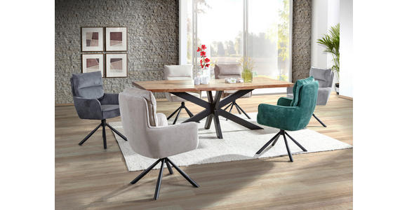 TISCHPLATTE      - Akaziefarben, Design, Holz (220/100/5cm) - Landscape