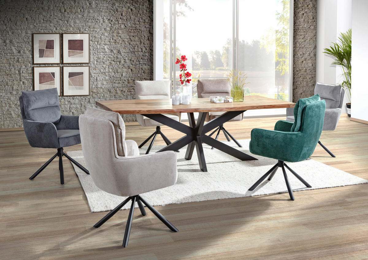 PLOČA STOLA  boja akacije   - boja akacije, Dizajnerski, drvo (220/100/50cm) - Landscape