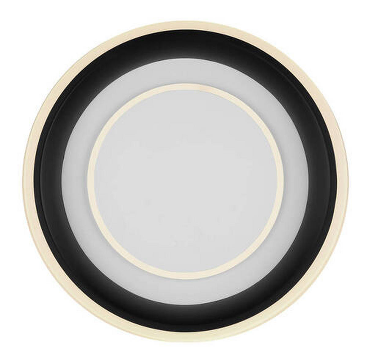 STROPNÍ LED SVÍTIDLO, 50/9,5 cm  - černá/opál, Design, kov/plast (50/9,5cm)