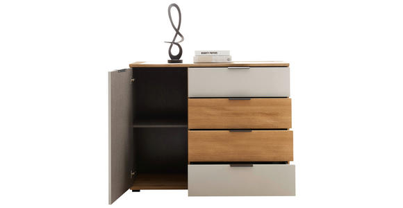 SIDEBOARD 120/96/38 cm  - Eichefarben/Hellgrau, Design, Holz/Holzwerkstoff (120/96/38cm) - Xora